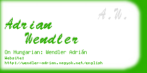 adrian wendler business card